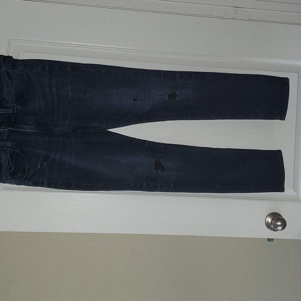 Express Jeans Straight Skinny Blue Denim Stretch Men 31x30